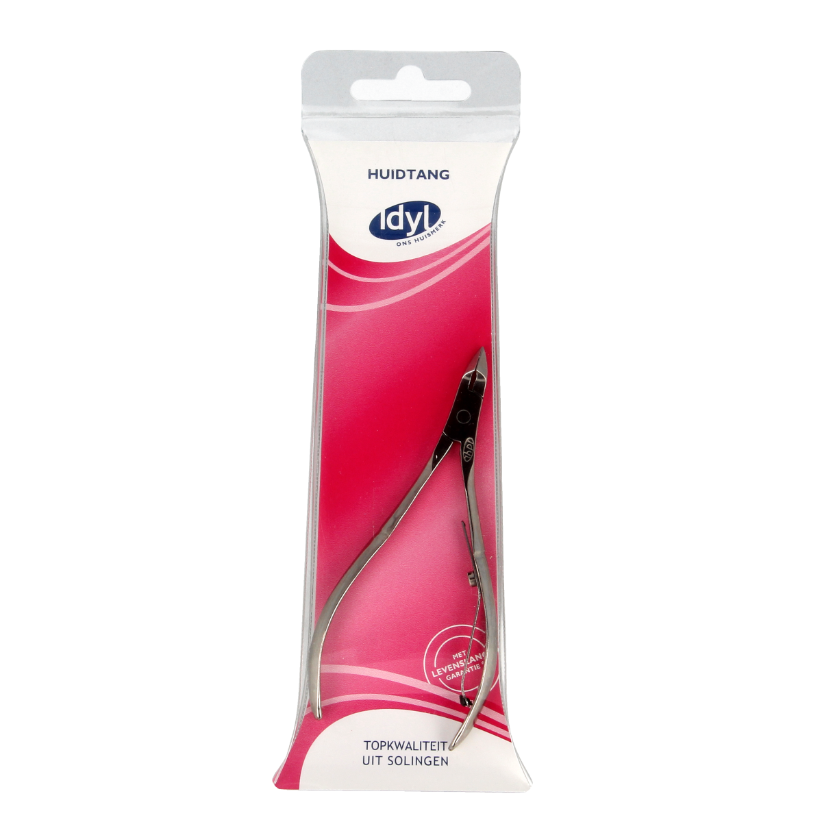 Idyl staalwaren huidtang, 1 stuk, stainless steel manicure tool with a sleek design, suitable for skincare and grooming.