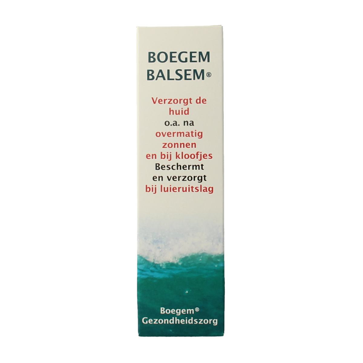 Boegem Balsem 80ml body care product in a white container, used for skin nourishment and soothing skin discomfort.