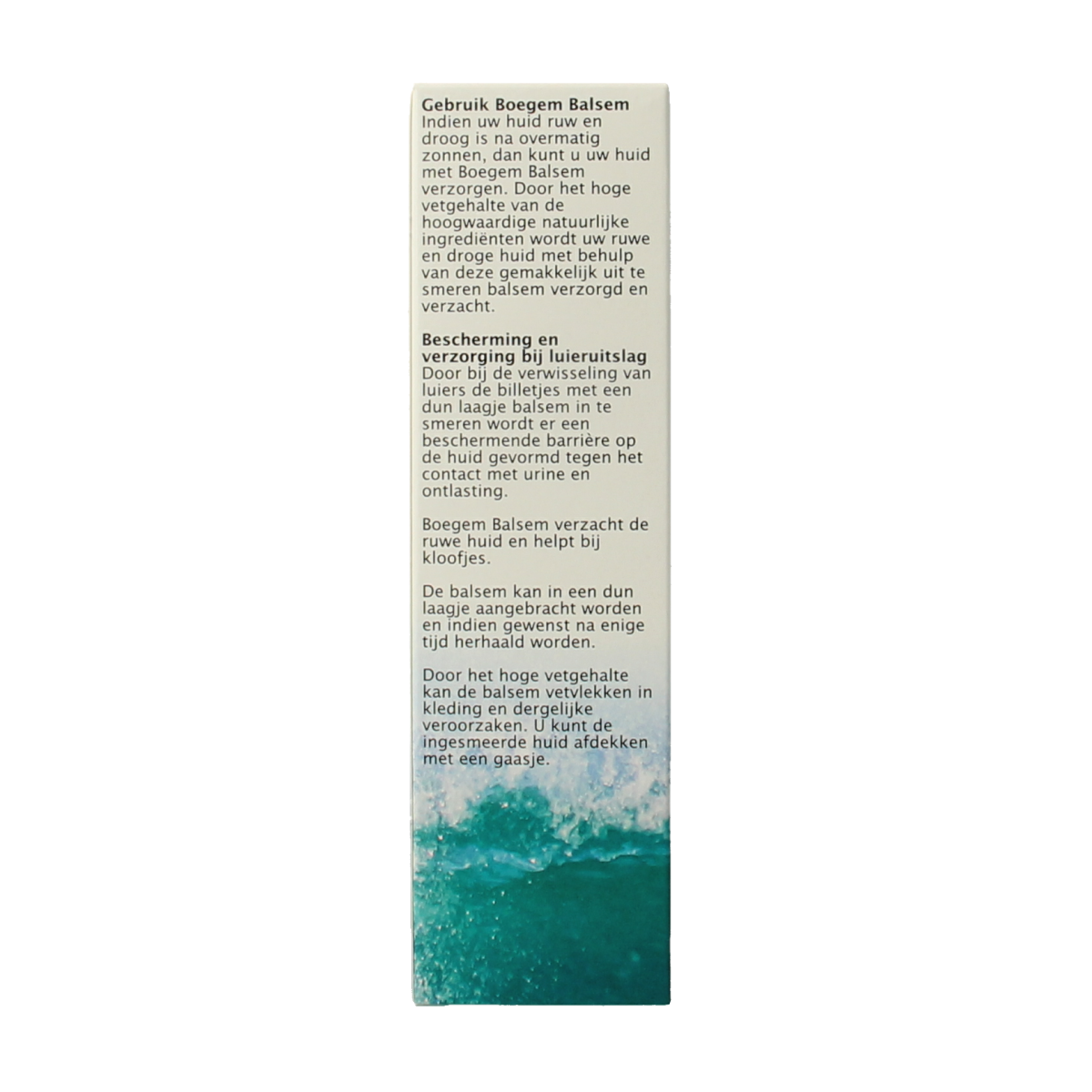 Boegem Balsem 80ml, body care product in a white tube with green and blue accents, featuring the Boegem logo.