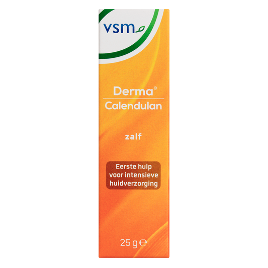 VSM Calendulan derma zalf 25g jar, natural body care ointment with calendula for skin soothing and healing.