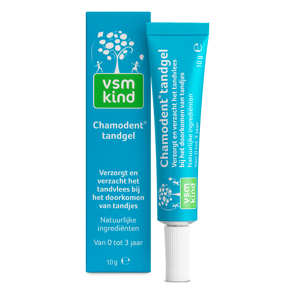 VSM Chamodent tandgel voor kind, 10 gram, mondhygiëne en poetscontrole, met tube en applicator for kids' dental care