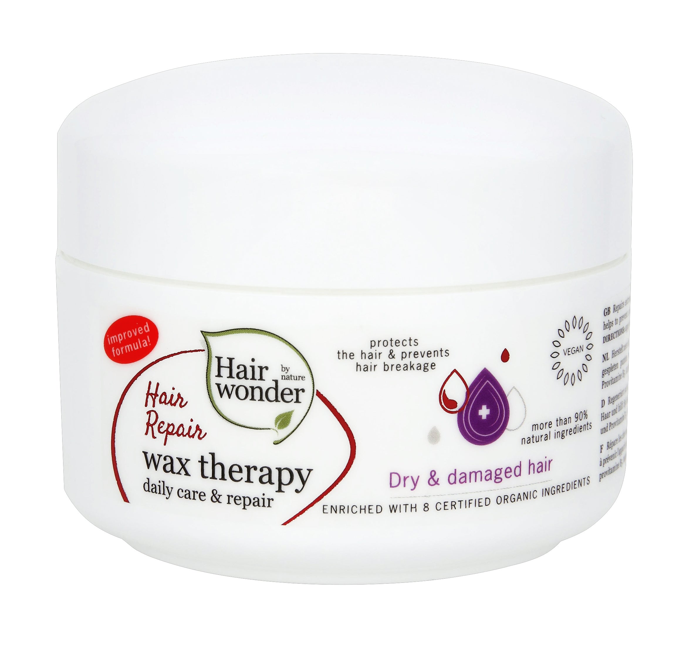 Hairwonder Hair Repair Wax Therapy container showing 100ml size, designed for hair repair and nourishing hair care.