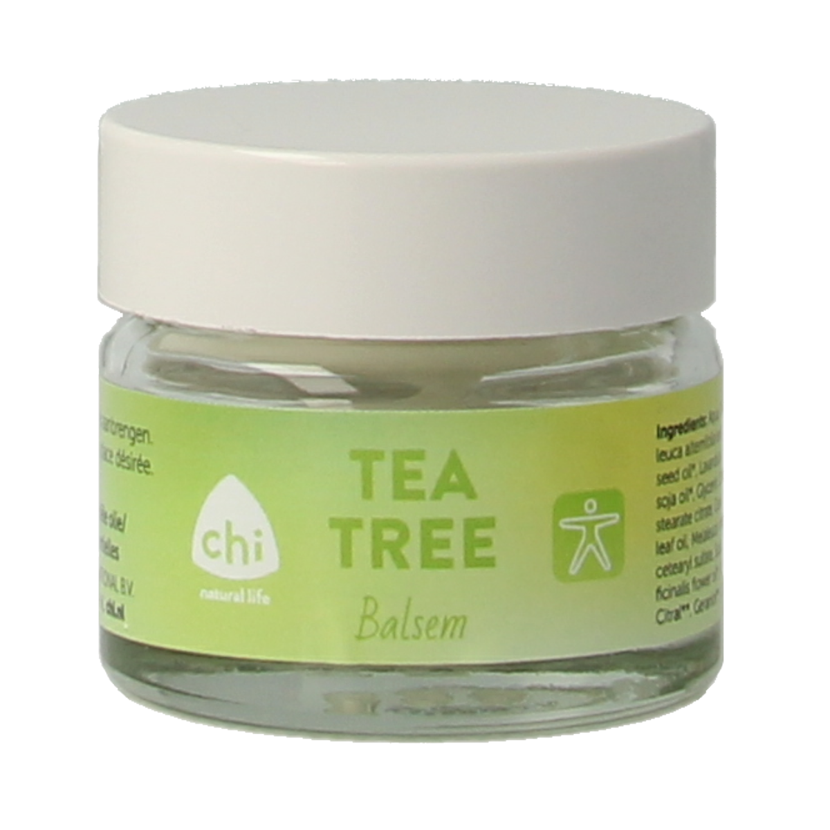 Chi Tea Tree Balsem 15g for body care, featuring natural tea tree extract in a compact balm container.