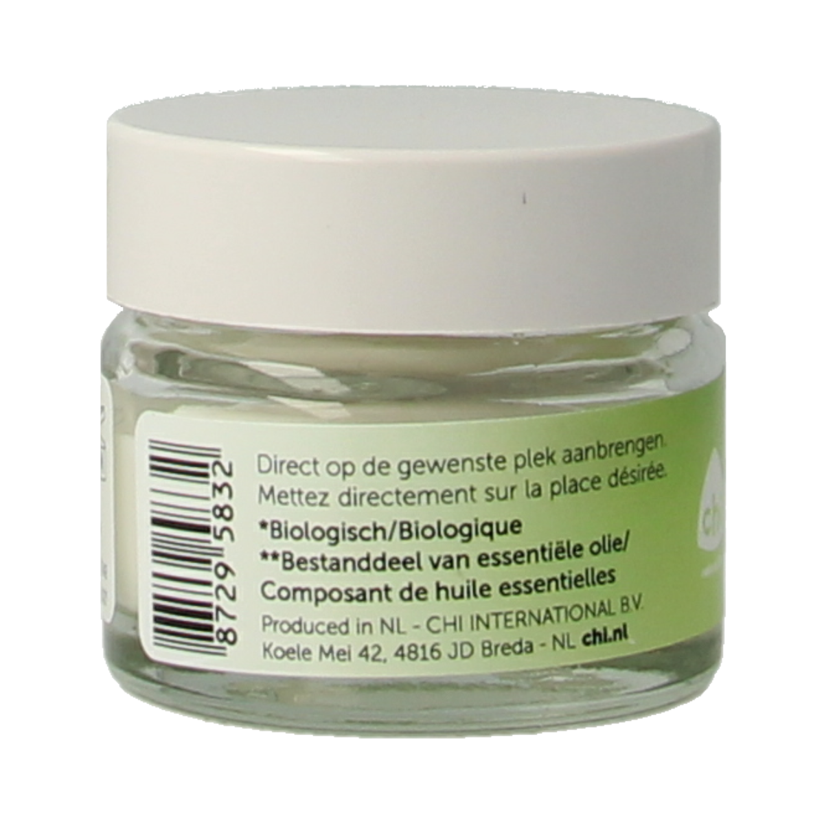 Chi Tea Tree Balsem body care product in a 15g container with natural tea tree ingredient and soothing features.