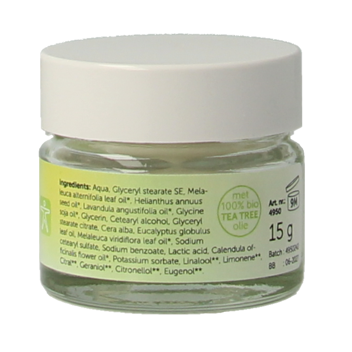 Chi Tea Tree Balsem 15g body care product with natural tea tree oil and soothing ingredients in a small jar.