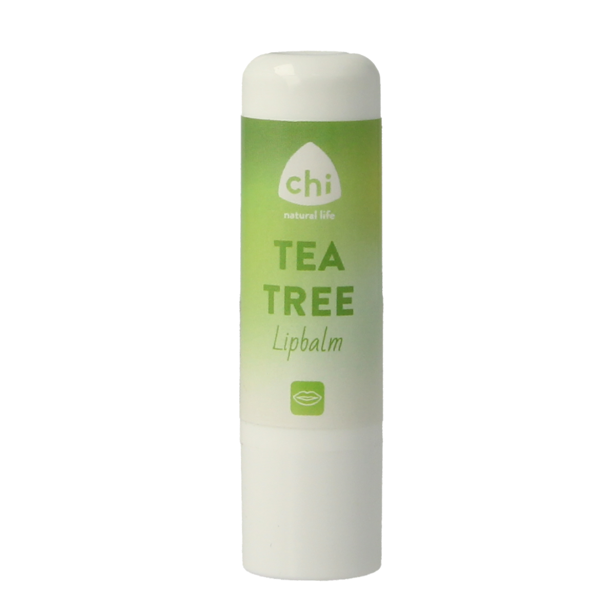 Chi Tea Tree lip balm in 4.80 grams, natural lip care product with tea tree for soothing and moisturizing lips.
