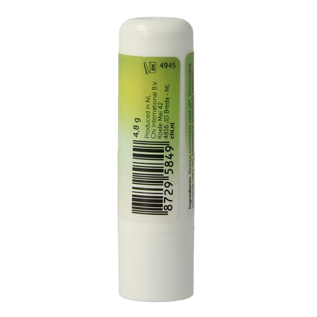 Chi Tea Tree Lip Balm in 4.80g tube, natural lip care product with tea tree extract for soothing and moisturizing lips.