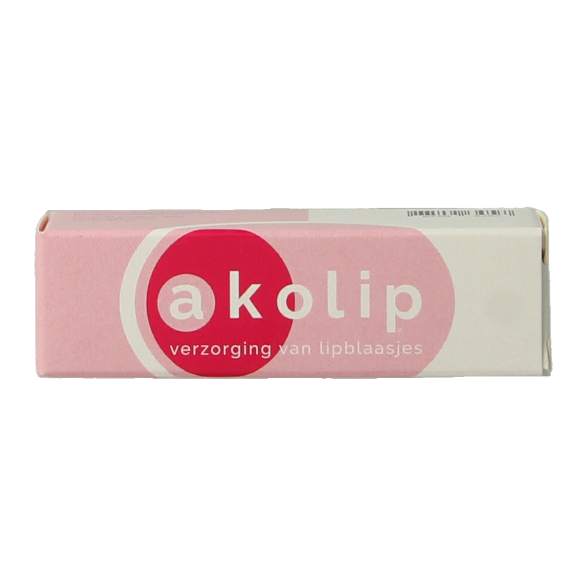 Akolip Lipverzorging lipblaasjesgel in 3g tube, close-up of the Akolip brand lip treatment for soothing and caring lips.