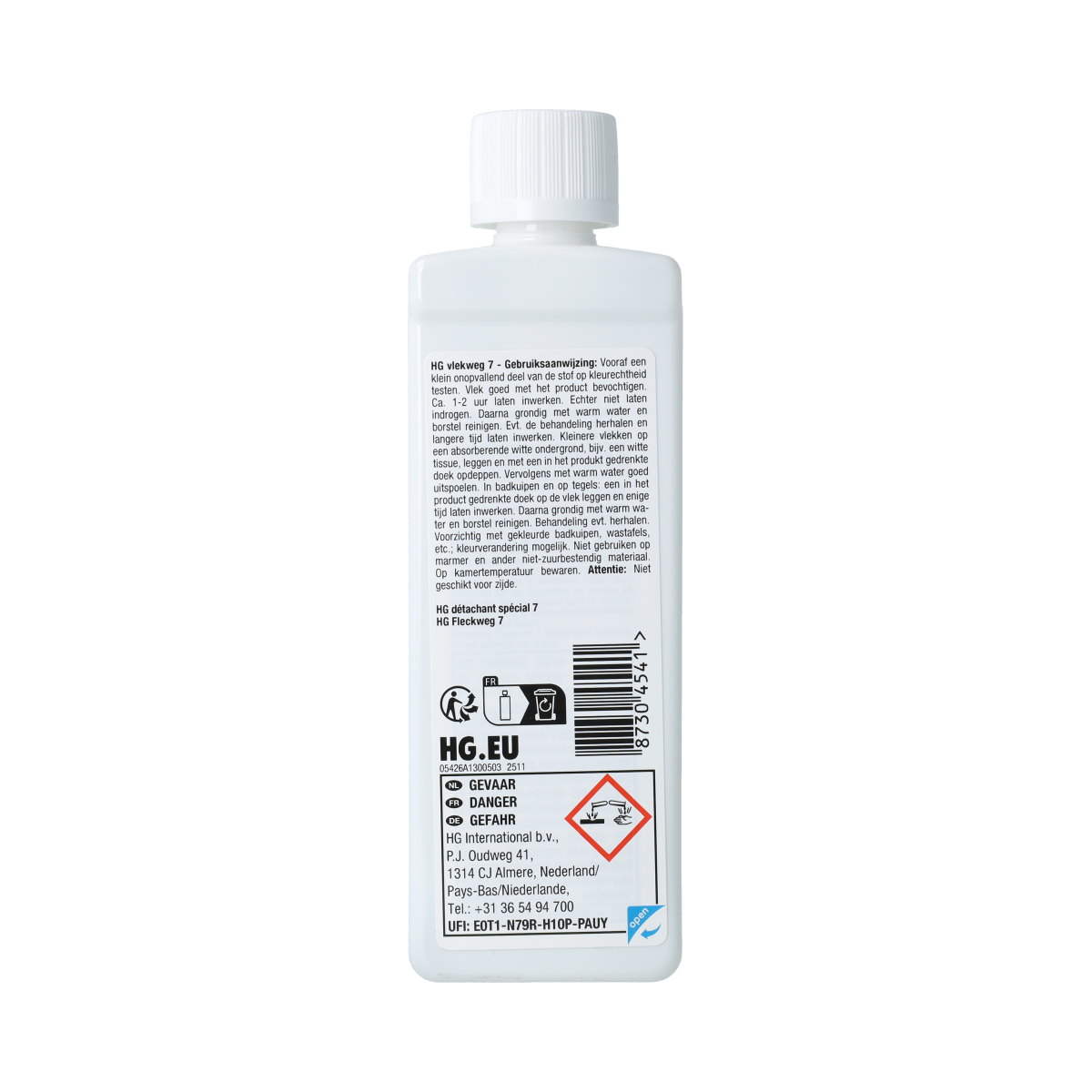 HG Vlekweg nr. 7 roest cleaner in 50ml bottle, effective rust remover from HG schoonmaakartikelen line.