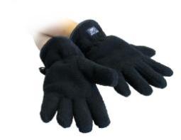 Pair of black Naproz household rubber cleaning gloves in size S/M, showing the textured exterior for grip.