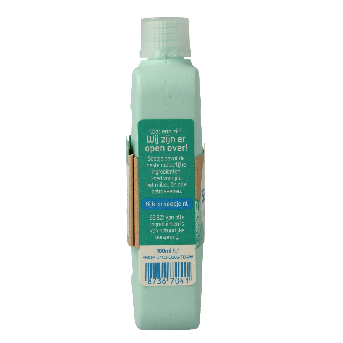 Seepje universeel wasmiddel mini bottle, 100ml, eco-friendly liquid cleaning product for laundry and household use.