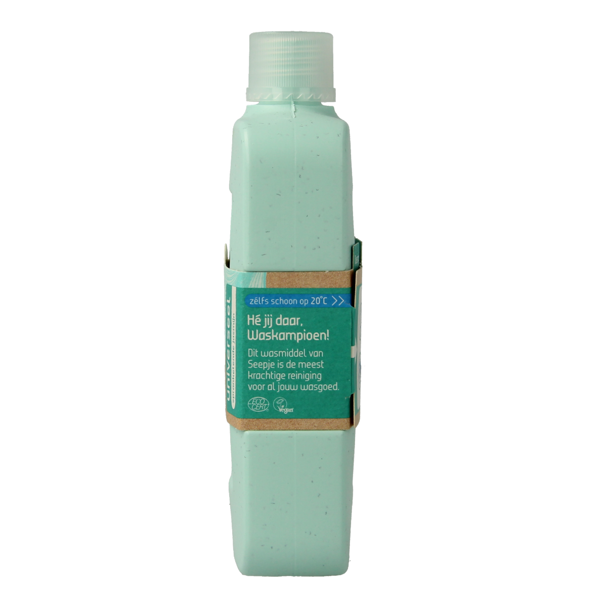 Seepje universeel wasmiddel mini 100ml bottle, eco-friendly liquid detergent for laundry, with natural ingredients and gentle cleaning.