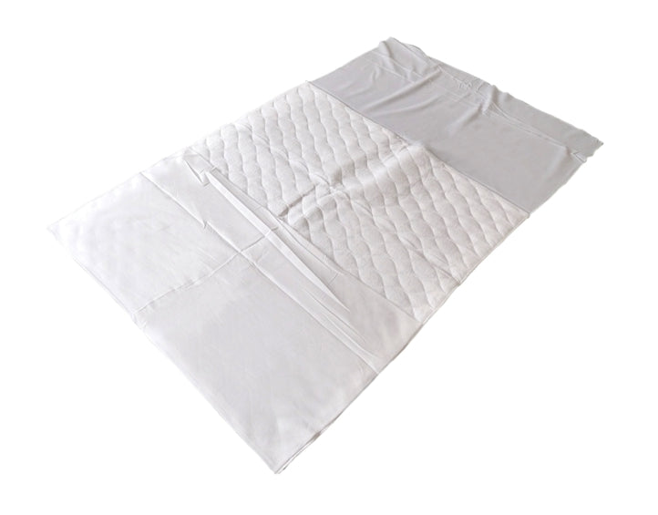 Comfort incontinent washable underlay with attached disposal strips, shown in the image for added protection and comfort.