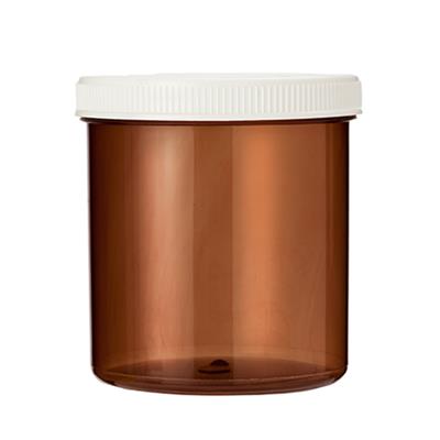 Spruyt Hillen brown 250ml tablet bottle with cap, packaging material, shown with 24 units stacked together.
