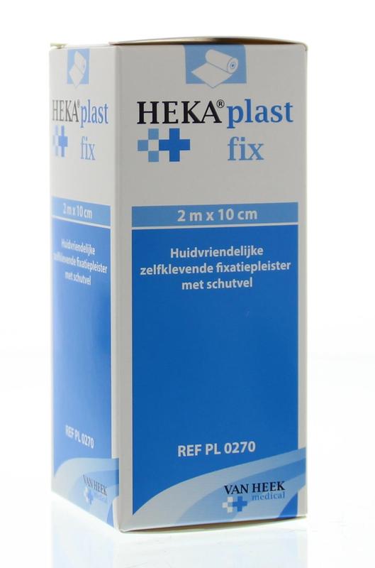 Hekaplast Fix adhesive bandage 2m x 10cm with protective backing, medical tape for wound care, in a rolled package