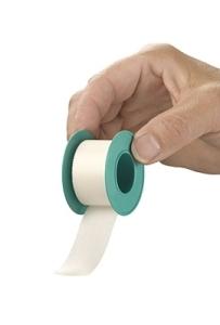 Hekapor Silk hechtpleister ring 5x1.25 cm, pack of 18, adhesive wound dressings for secure skin protection.
