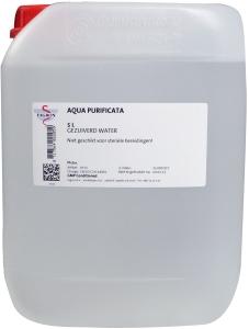 Fagron Aqua purificata 5 Liter bottle of purified water, ideal for cleaning and disinfecting in medical or laboratory settings