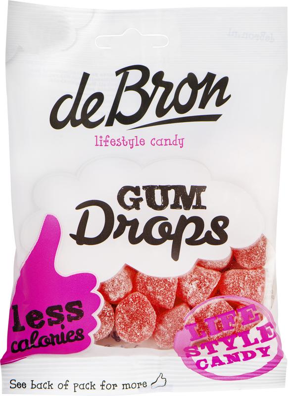 De Bron raspberry gumdrops in a 100-gram package, colorful raspberry-flavored snoepgoed with chewy texture.