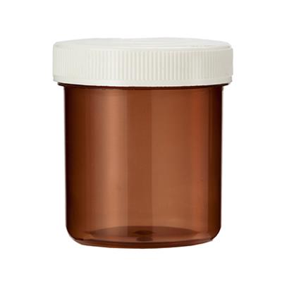 Brown Spruyt Hillen 40ml tablet flacon with cap, shown in a pack of 80 packaging material containers.