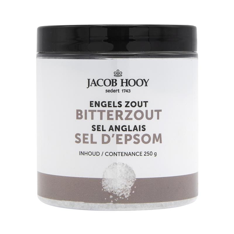 Jacob Hooy Bitterzout mineral supplement in 250g package, showing the box with product label and branding.