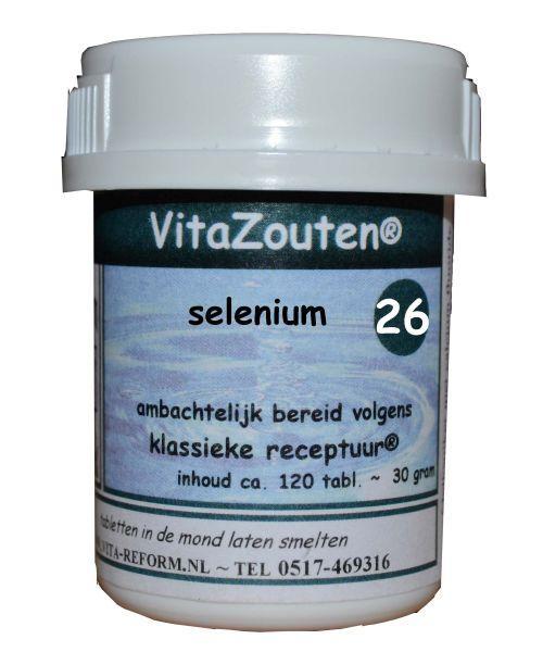 Vitazouten Selenium mineral supplement in a bottle of 120 Vitazouten tablets, dietary mineral source.