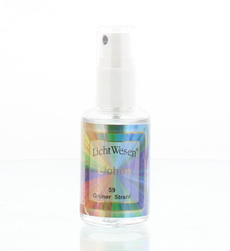 Lichtwesen Elohim goudwater tinctuur in groen bottle, 30ml, used for spiritual healing and energy work.
