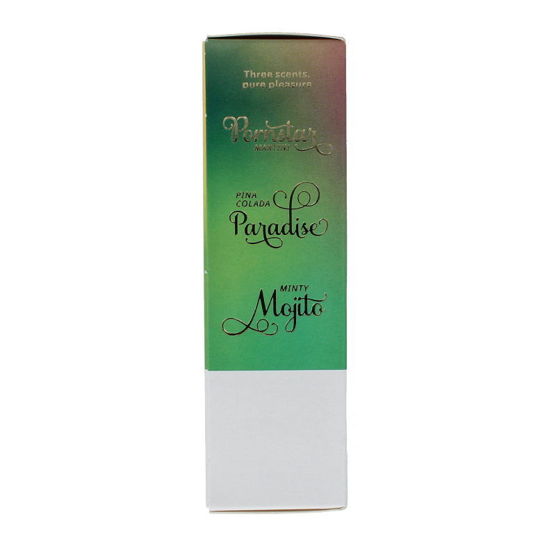 Bodygliss Tropical Temptation travel-sized lubricant three-pack, 150ml bottles, with colorful tropical packaging and smooth texture.