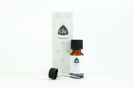 Chi Hyssop organic essential oil in a 2.50ml bottle, showcasing the amber glass and label with botanical details.