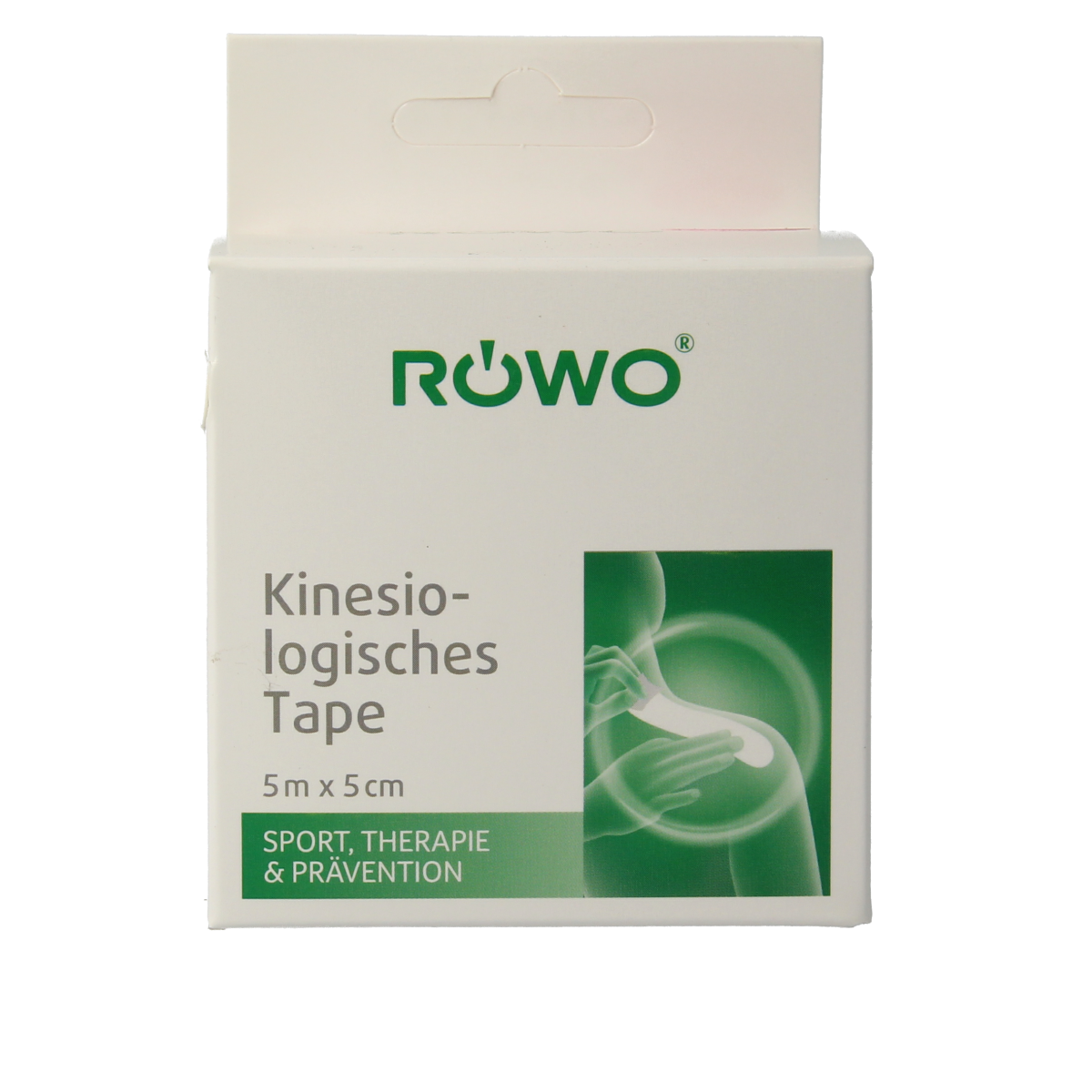 Pink Rowo Kinesiotape 5cm x 5m, flexible sports tape for muscle support and rehabilitation.