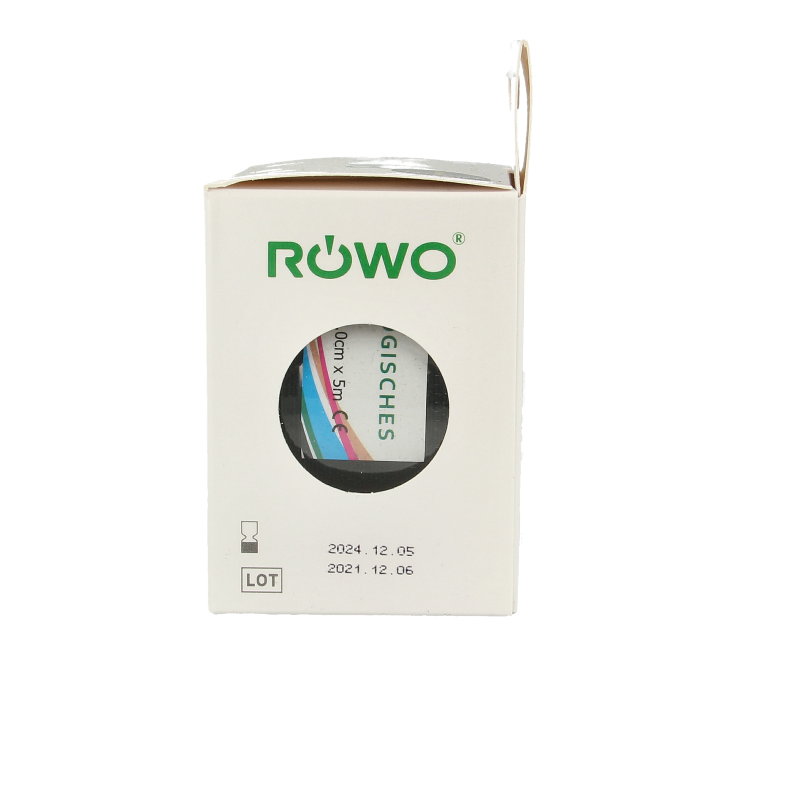 Black Rowo Kinesiotape 5cm x 5m for sports taping, shown in the image on a white background.