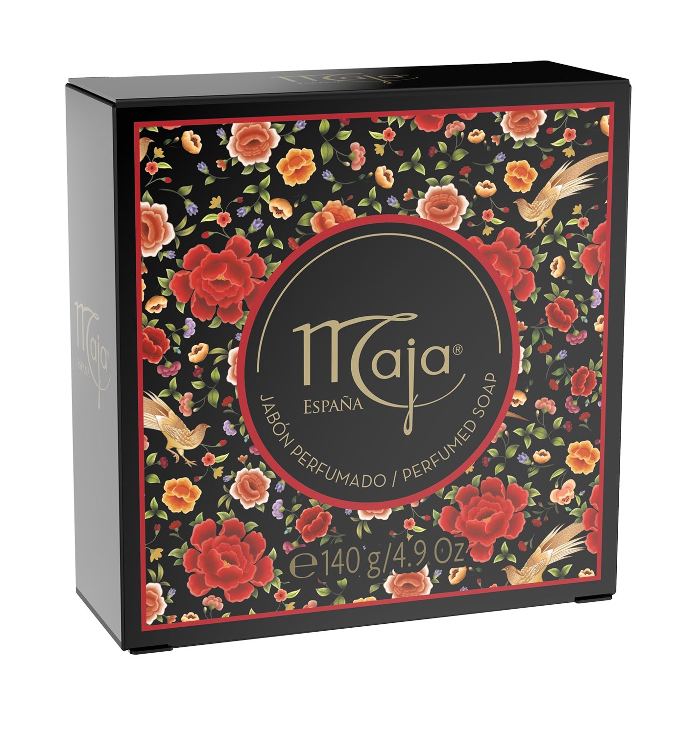 Bar of Maja Zeep soap weighing 140 grams, featuring a smooth, creamy texture and natural scent, with packaging in the image.