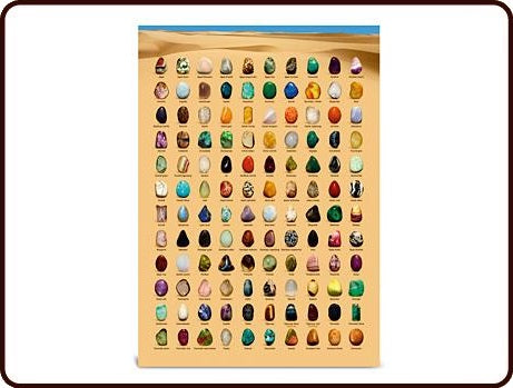 Ruben Robijn Edelsteen poster in A4 size, featuring a colorful gemstone design, perfect for wall decor.