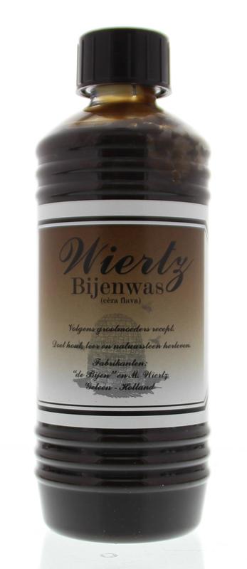 Wiertz brown beeswax cleaner in a 500ml container, used for natural cleaning and polishing of surfaces.