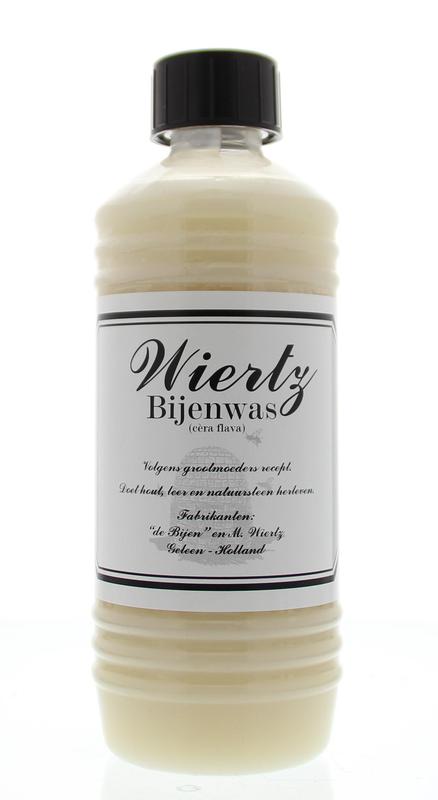Wiertz bijenwas blanc/wit 500ml in a clean container, used for cleaning and polishing in household and craft applications.