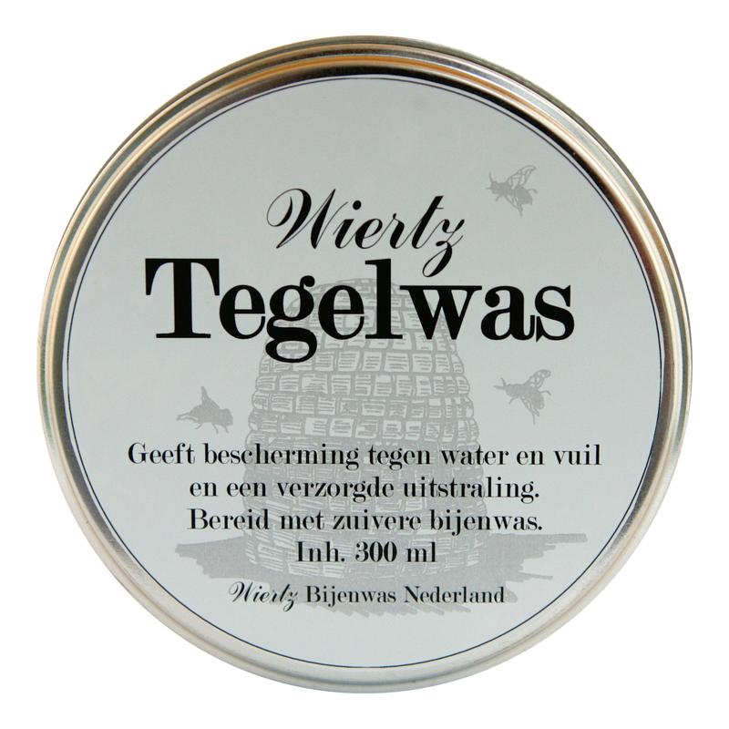 Wiertz Tegelwas 250g tile cleaner in a white container, cleaning product for tiles and surfaces, brand Wiertz.