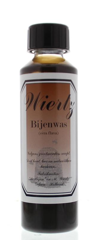 Wiertz brown beeswax cleaner in 250ml jar, natural cleaning product for wood and furniture care.