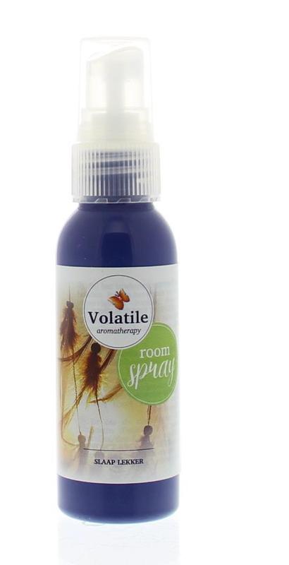 Volatile Roomspray slaap lekker 50ml, a scent diffuser with a relaxing fragrance in a clear bottle, designed for calming bedroom ambiance.