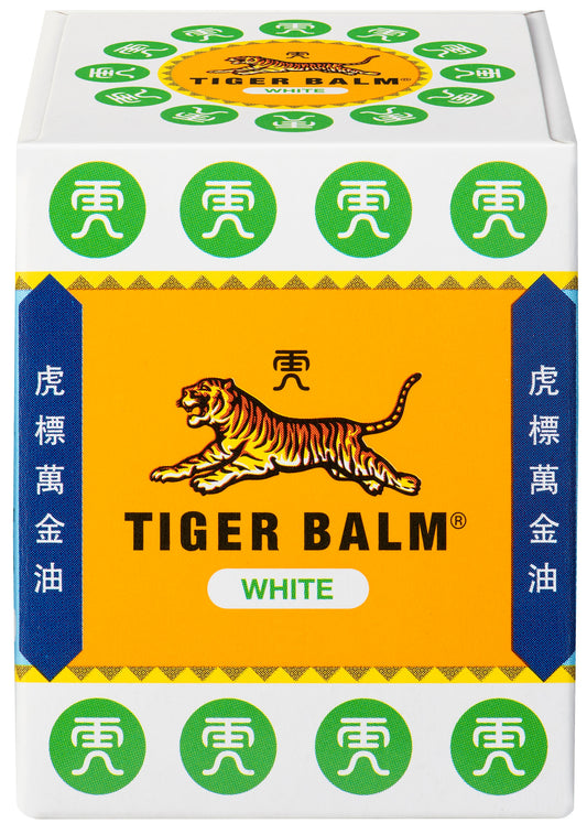 Tiger Balm Tijgerbalsem 30g jar for muscle and joint relief, featuring the iconic Tiger Balm branding and red and yellow packaging.