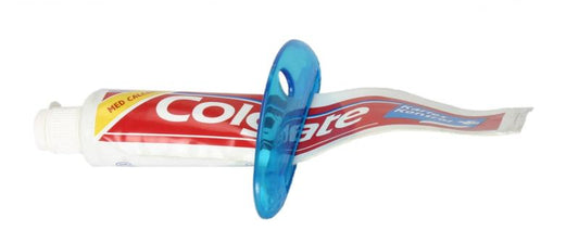 Able 2 Tube knijper frost 2.00, a set of two plastic clips for household use, shown in a close-up image.