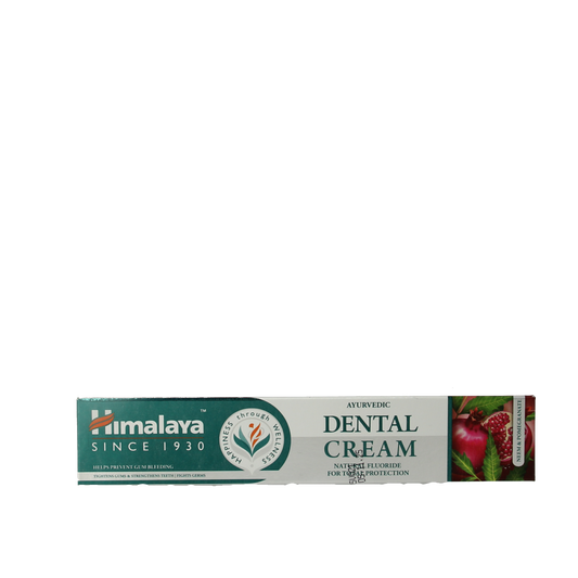 Himalaya Neem & Pomegranate Tandpasta dental cream in 100g tube, featuring natural ingredients for oral health.