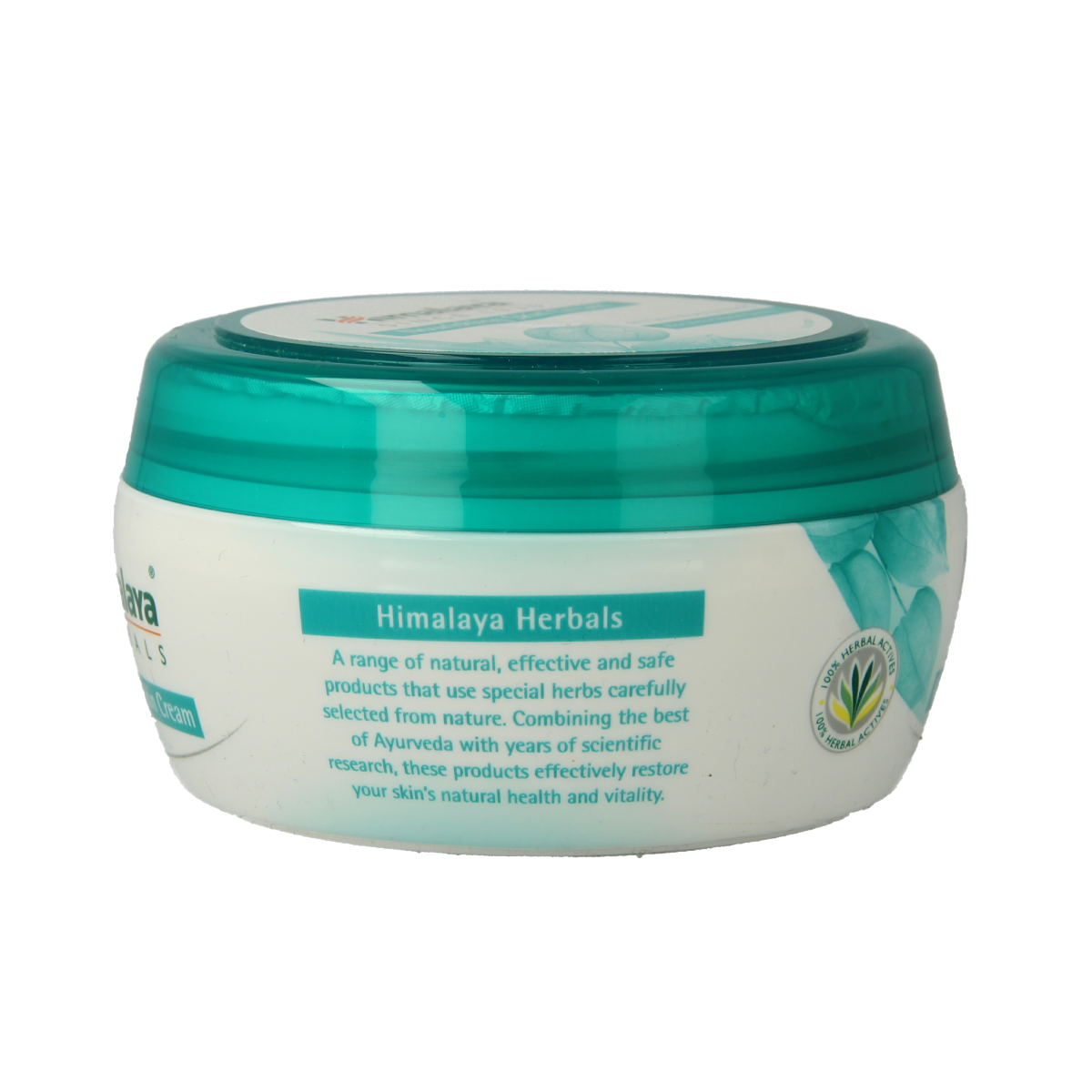 Himalaya Herbal nourishing skin cream in a 150ml jar, natural facial skincare product with herbal ingredients.