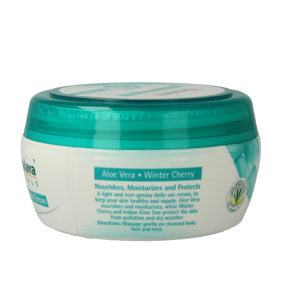 Himalaya Herbal nourishing skin cream in a 150ml jar, featuring natural ingredients for facial skincare.