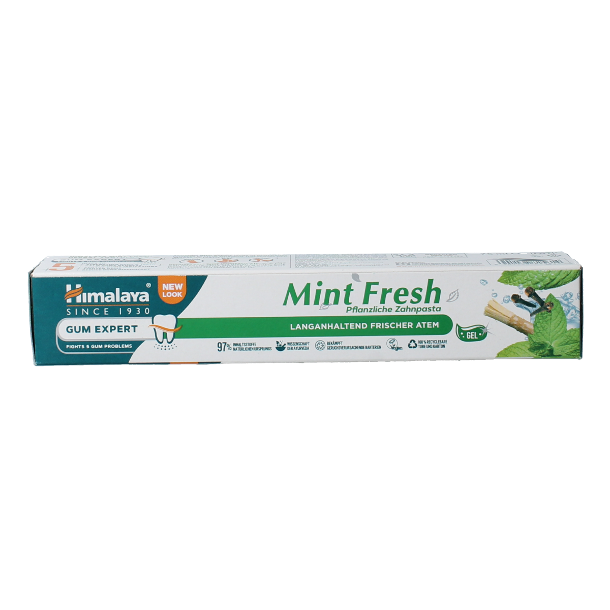 Himalaya Kräuter Mint Fresh toothpaste in 75ml tube, featuring herbal ingredients and fresh mint flavor.
