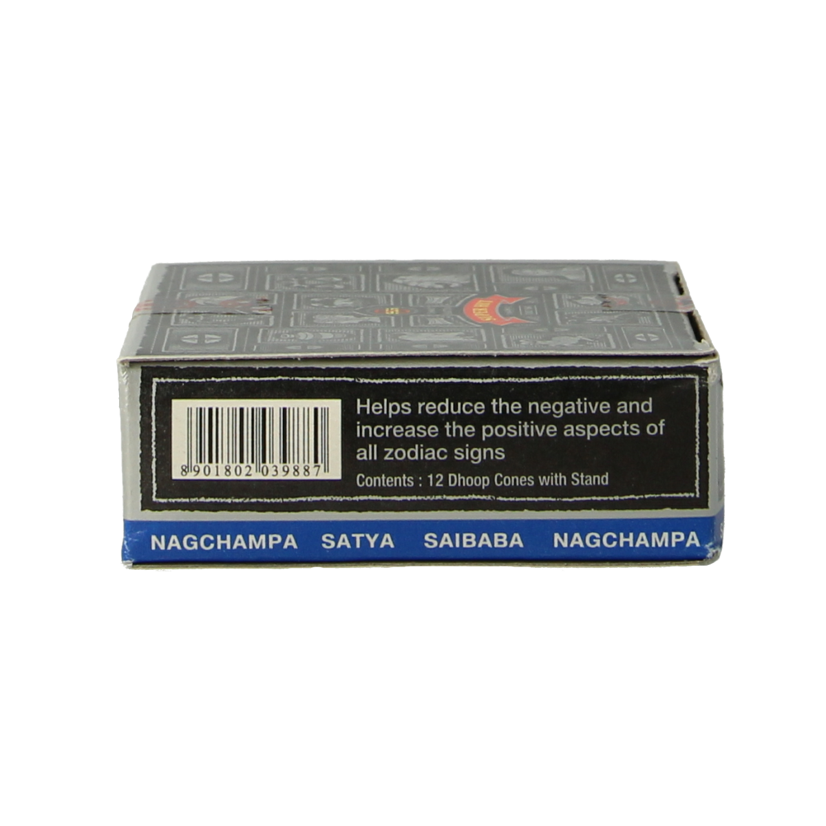 Natures Incense Kegelwierook Nag Champa incense sticks in a box, natural aroma, 12 pieces for meditation or relaxation.