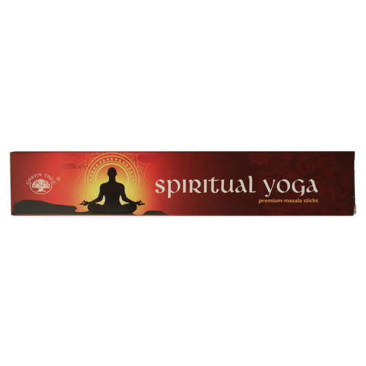 Green Tree Wierookstokjes incense sticks, 15 grams, used for spiritual yoga and meditation. Natural, aromatic, and calming aroma.