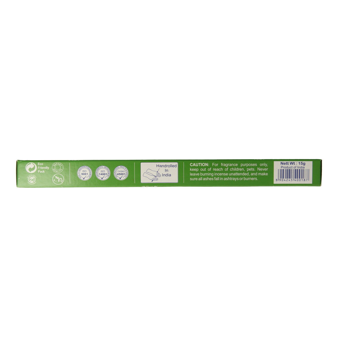 Green Tree patchouli incense sticks, 15g, with green packaging, showcasing natural stick arrangement for aromatic burning.