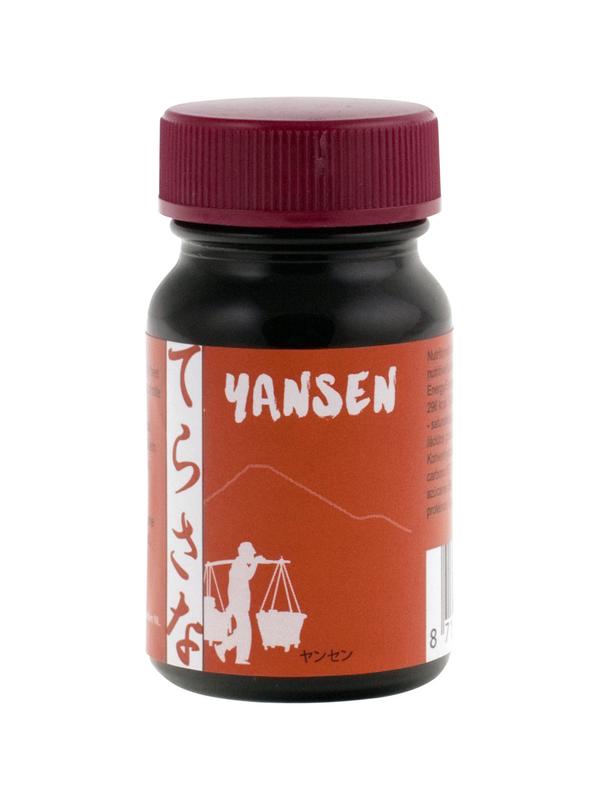 TS Import Yansen dandelion wort extract, 50g, herbal supplement in a jar with fresh dandelion flowers and leaves visible.