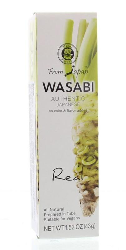 TerraSana Wasabi pasta tube 43g, a savory sauce and flavoring in a small tube, ideal for adding wasabi flavor to dishes.