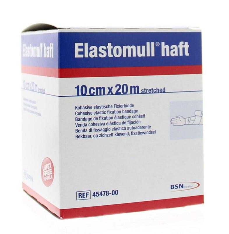 Elastomull Elastomull Fixatiewindsel wound dressing tape, 20m x 10cm, for securing medical dressings, shown in the image.