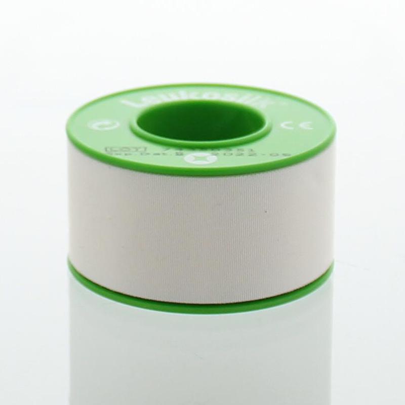 Leukosilk Hechtpleister 9.2m x 2.5cm, adhesive wound plaster, shown on a white background.